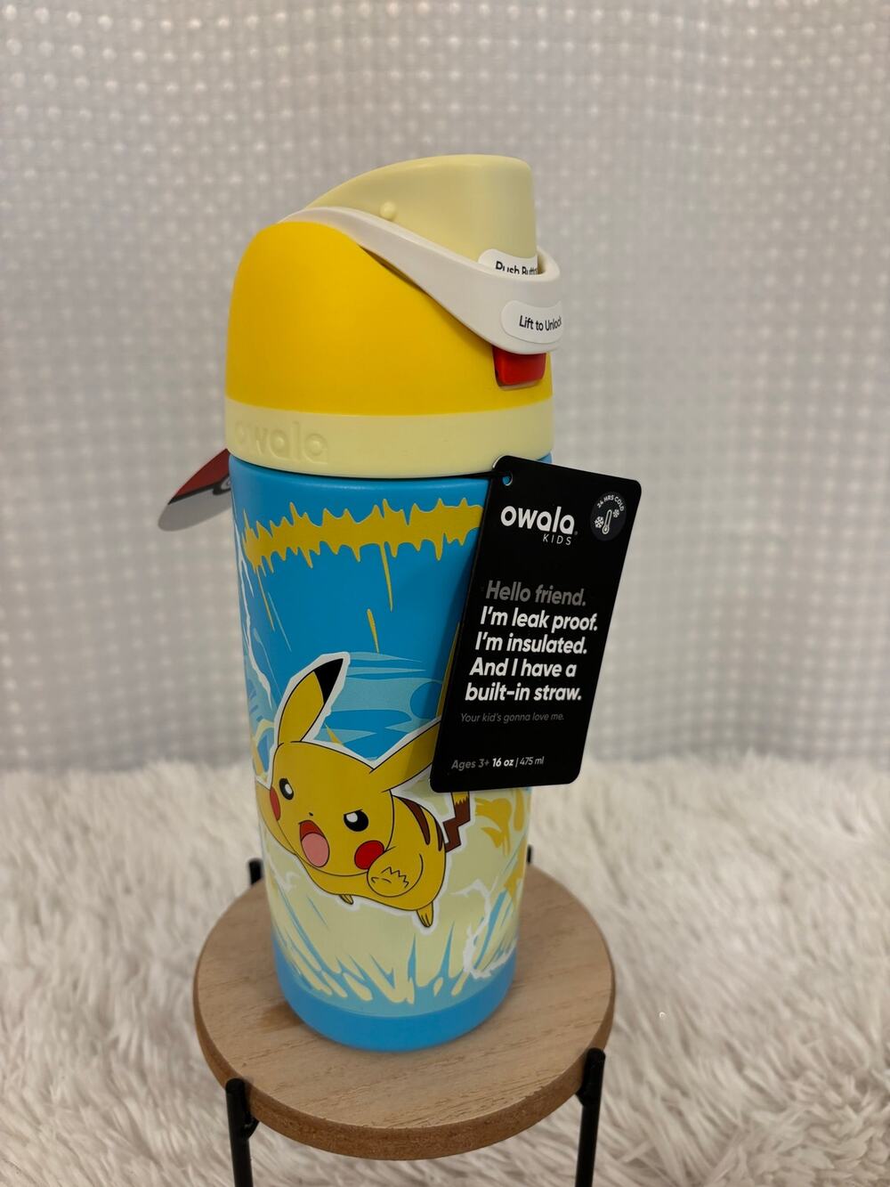 NWT Pokémon Owalo Pikachu
 16 oz. Water Bottle